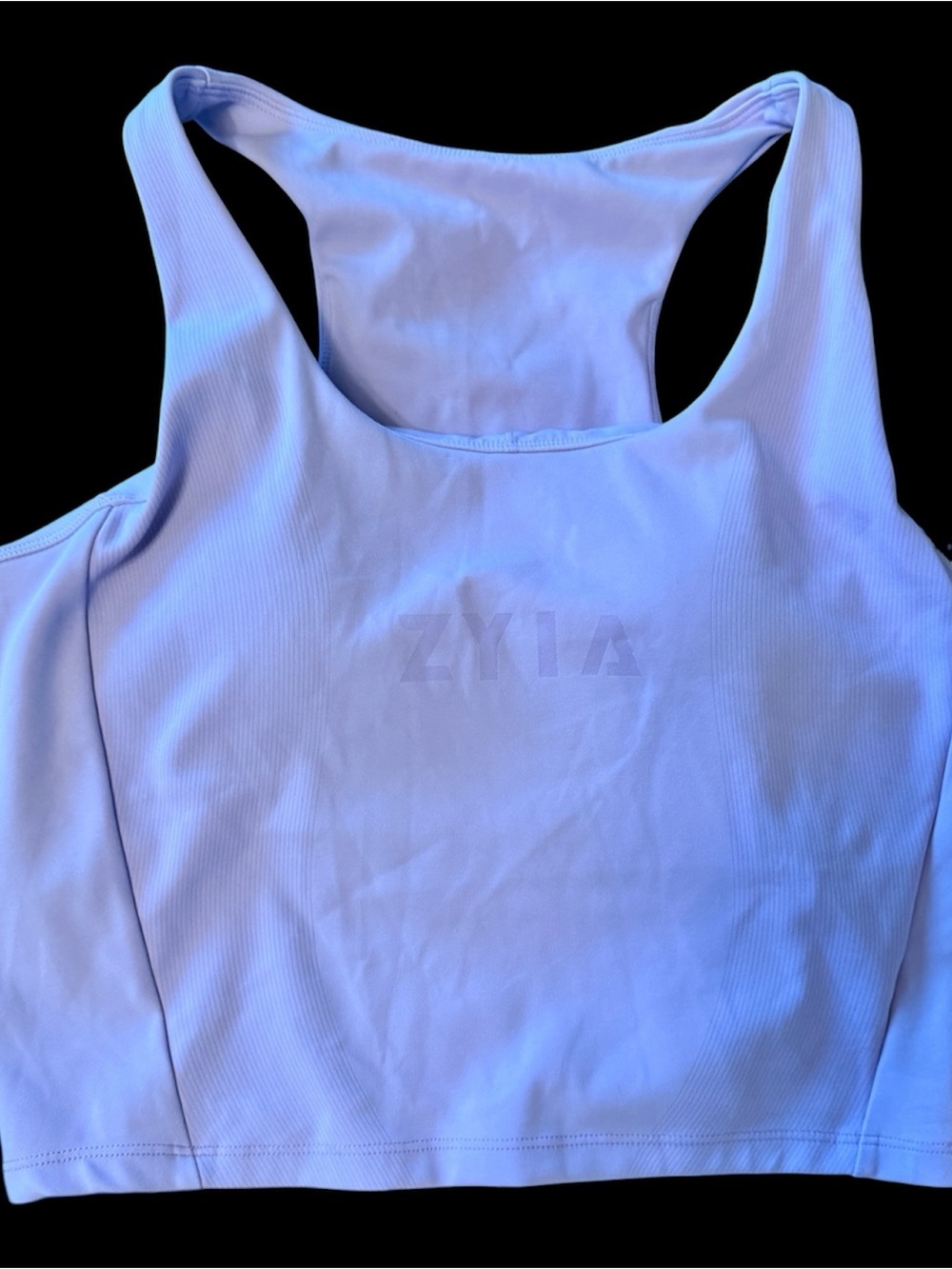 Zyia Active Women's Light Lavender Racerback Crop Tank